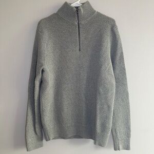 J. Crew Men's Half-Zip Sweater Gray - Medium